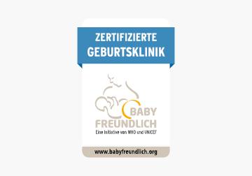 Qualitätssiegel zertifzierte Babyfreundliche Geburtsklinik (WHO/UNICEF)