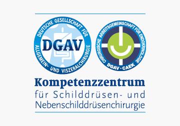 Qualitätssiegel zertifiziertes Kompetenzzentrum für Schilddrüsen- und Nebenschilddrüsenchirurgie der DGAV