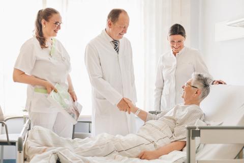 Klinik Chirurgie Visite Patientenbett