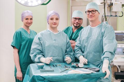Team im Ambulanten OP-Zentrum am Krankenhaus St. Joseph-Stift Dresden.