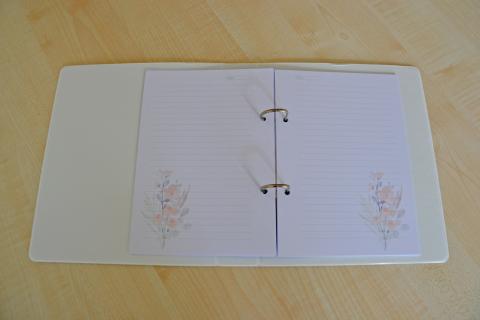 ITS-Tagebuch, Blick auf die geöffneten Notizseiten.