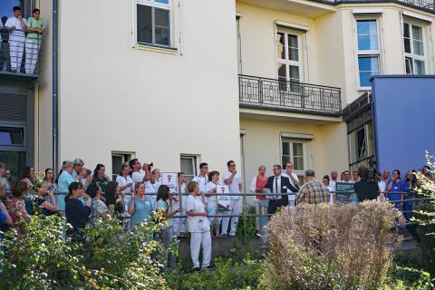 Bundesweiter Aktionstag der Krankenhäuser: St. Joseph-Stift beteiligt sich mit eigener Protestaktion.