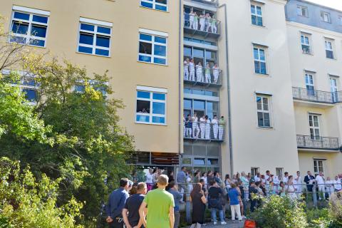 Bundesweiter Aktionstag der Krankenhäuser: St. Joseph-Stift beteiligt sich mit eigener Protestaktion.