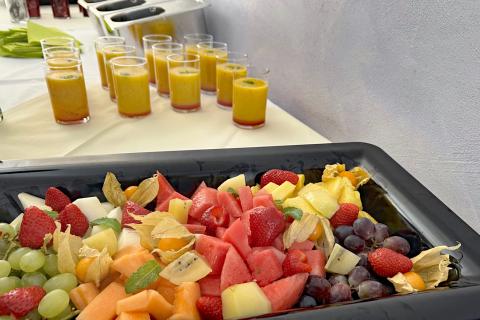Blick aufs farbenfrohe Frühstücksbuffet anlässlich des 13. PUMA-Stammtisches im St. Joseph-Stift.