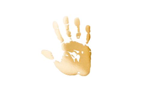 Goldene Hand – Logo der "Aktion Saubere Hände" der Charité Berlin für das Goldene Zertifikat.